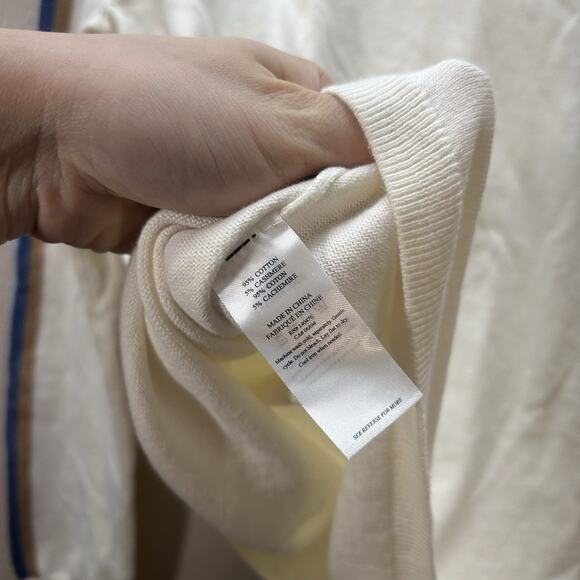 Women's White and Orange Sweater - Picture 4 of 5